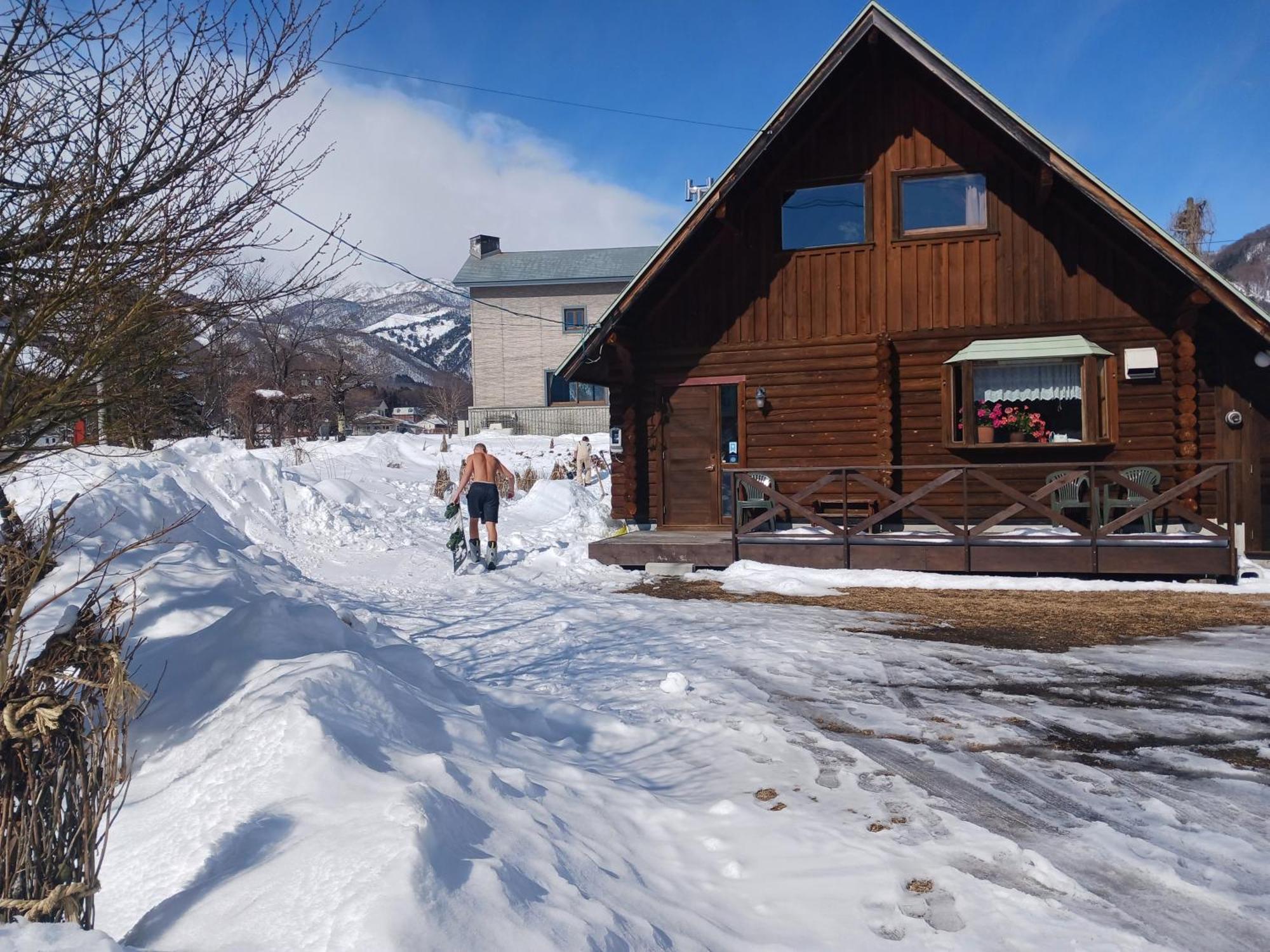 Log Cottage Villa Happo Hakuba Exteriör bild